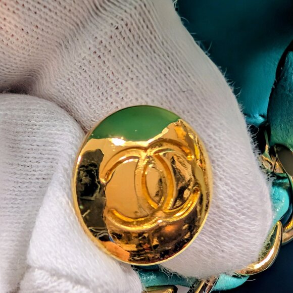 Chanel Vintage Teal Mini Rectangular Flap Bag - Picture 15 of 16